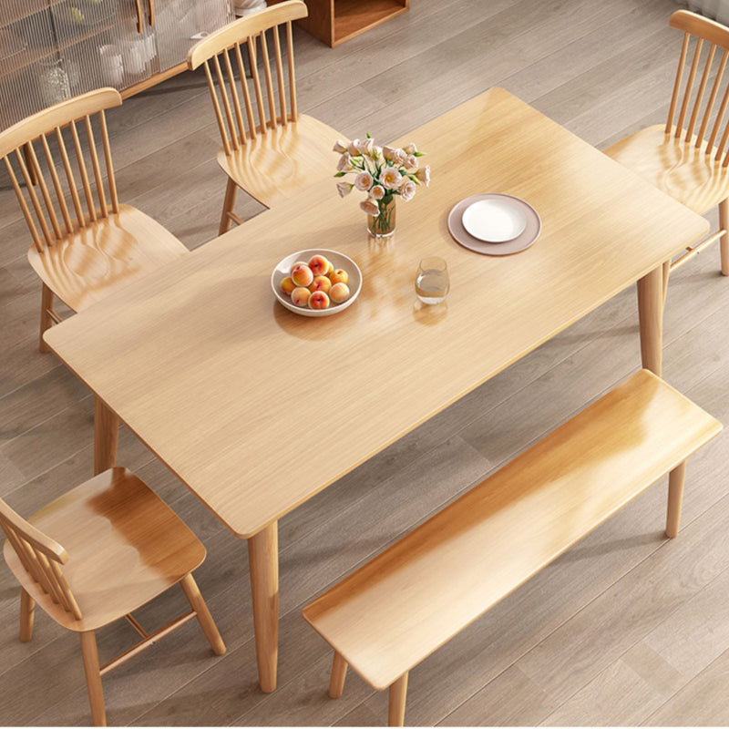Contemporary Solid Wood Rectangular Dining Table for Dining Hall Clearhalo 'Dining Tables & Seating' 'Dining Tables' 'dining_table' 'furn' 'furn_dining_table' 'Furniture' 'Kitchen & Dining Furniture' 7658919