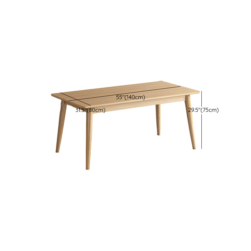 Contemporary Solid Wood Rectangular Dining Table for Dining Hall Clearhalo 'Dining Tables & Seating' 'Dining Tables' 'dining_table' 'furn' 'furn_dining_table' 'Furniture' 'Kitchen & Dining Furniture' 7658925