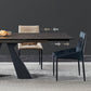 Rectangular Extendable Dining Table Modern Grey Stone Table Top for Dining Room