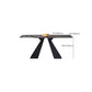 Rectangular Extendable Dining Table Modern Grey Stone Table Top for Dining Room