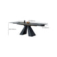 Rectangular Extendable Dining Table Modern Grey Stone Table Top for Dining Room