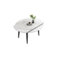 Round Dining Table White Stone Table Top with Black Metal Legs Clearhalo 'Dining Tables & Seating' 'Dining Tables' 'dining_table' 'furn' 'furn_dining_table' 'Furniture' 'Kitchen & Dining Furniture' 7658947
