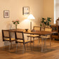 Modern Style Rectangle Solid Wood Dining Table with Double Pedestal Clearhalo 'Dining Tables & Seating' 'Dining Tables' 'dining_table' 'furn' 'furn_dining_table' 'Furniture' 'Kitchen & Dining Furniture' 7658975