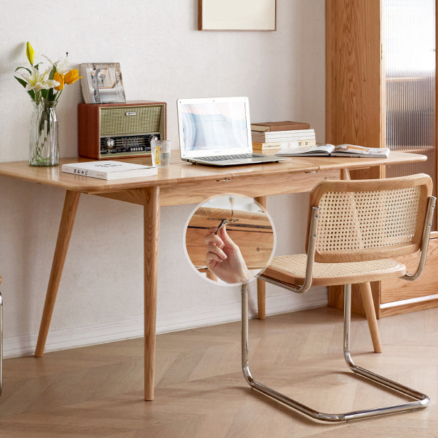 Modern Style Rectangle Extendable Wood Dining Table, 47.2" x 31.5" x 29.5" Clearhalo 'Dining Tables & Seating' 'Dining Tables' 'dining_table' 'furn' 'furn_dining_table' 'Furniture' 'Kitchen & Dining Furniture' 7659009