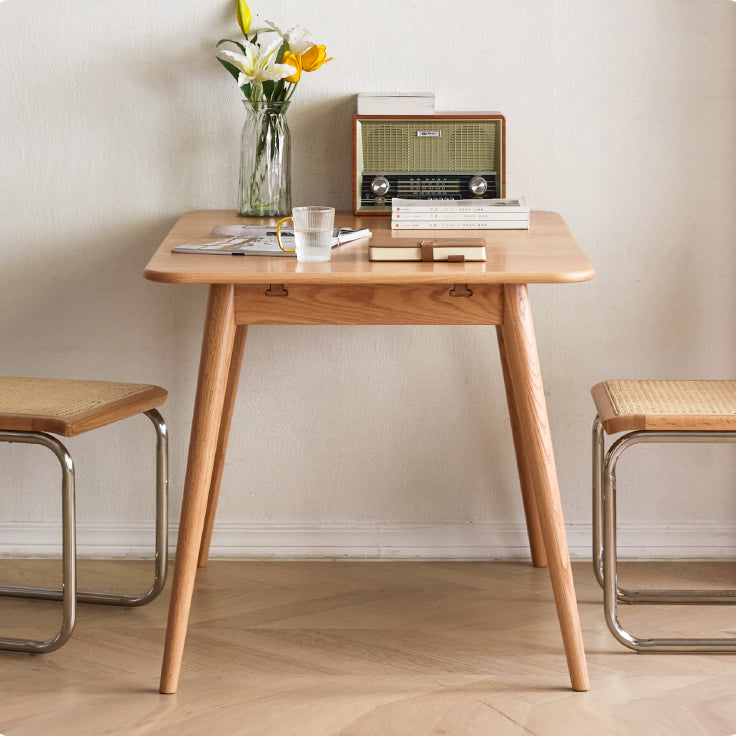 Modern Style Rectangle Extendable Wood Dining Table, 47.2" x 31.5" x 29.5" Clearhalo 'Dining Tables & Seating' 'Dining Tables' 'dining_table' 'furn' 'furn_dining_table' 'Furniture' 'Kitchen & Dining Furniture' 7659012