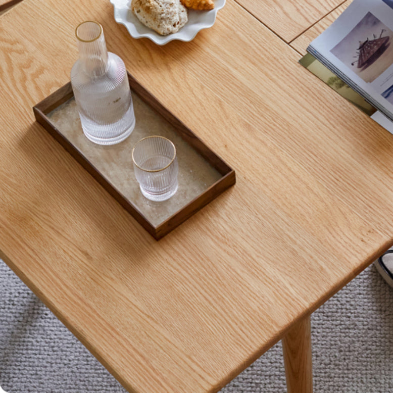 Modern Style Rectangle Extendable Wood Dining Table, 47.2" x 31.5" x 29.5" Clearhalo 'Dining Tables & Seating' 'Dining Tables' 'dining_table' 'furn' 'furn_dining_table' 'Furniture' 'Kitchen & Dining Furniture' 7659013