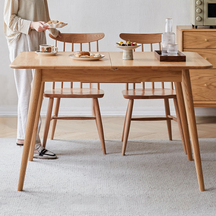 Modern Style Rectangle Extendable Wood Dining Table, 47.2" x 31.5" x 29.5" Clearhalo 'Dining Tables & Seating' 'Dining Tables' 'dining_table' 'furn' 'furn_dining_table' 'Furniture' 'Kitchen & Dining Furniture' 7659015
