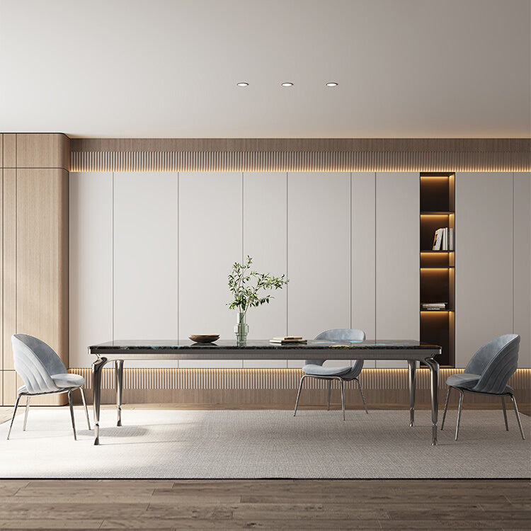 1/4/7 Stücke moderne Steindecke Rechteck Edelstahl Basis Set für Zuhause