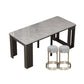 5/7/9 PCs tavolo da dinette a forma di rettangolo contemporaneo con sedia senza braccia