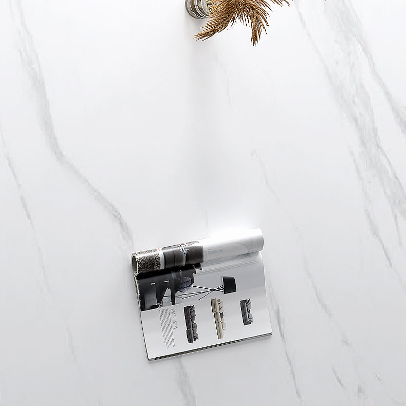 5/7 PCs zeitgenössischer Steinrechteck -Formtisch mit gepolsterter Stuhl