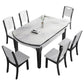 Modern Style Stone Set of 7 Round Shape Dining Furniture Set