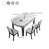 Juego de piedra de estilo moderno de 7 muebles de comedor de forma redonda