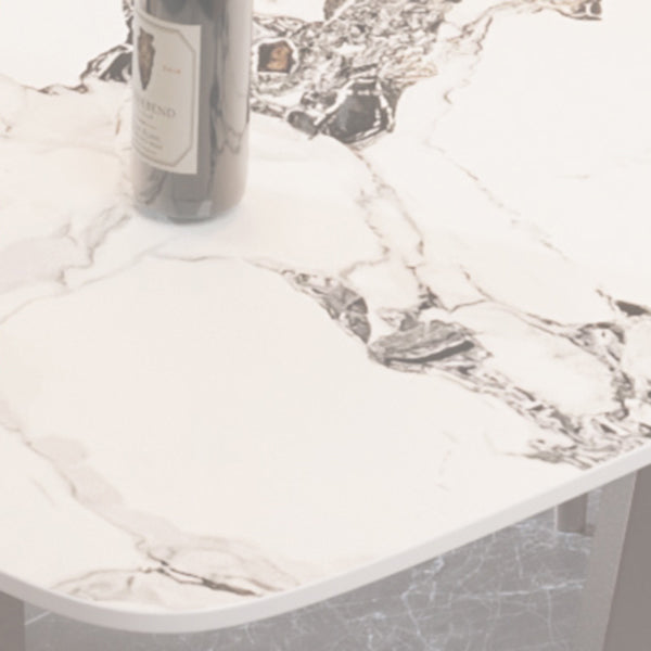 5/7 Stücke glamourige Steindecke weiße Ess -Set für Zuhause