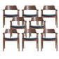 Modern Armrest Backrest Cushion Chair with Wood Legs for Dining Room Solid Wood PU（Polyurethane） 8 Piece Set Clearhalo 'Dining Chairs' 'Dining Tables & Seating' 'dining_chair' 'furn' 'furn_dining_chair' 'Furniture' 'Kitchen & Dining Furniture' 7659298