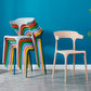 Nordic Stackable Backrest Acrylic Chair with Acrylic Legs for Dining Room