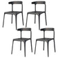 Nordic Stackable Backrest Acrylic Chair with Acrylic Legs for Dining Room