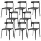 Nordic Stackable Backrest Acrylic Chair with Acrylic Legs for Dining Room