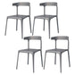 Nordic Stackable Backrest Acrylic Chair with Acrylic Legs for Dining Room