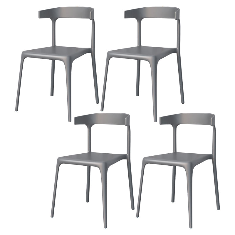 Nordic Stackable Backrest Acrylic Chair with Acrylic Legs for Dining Room