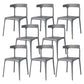 Nordic Stackable Backrest Acrylic Chair with Acrylic Legs for Dining Room