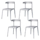 Nordic Stackable Backrest Acrylic Chair with Acrylic Legs for Dining Room