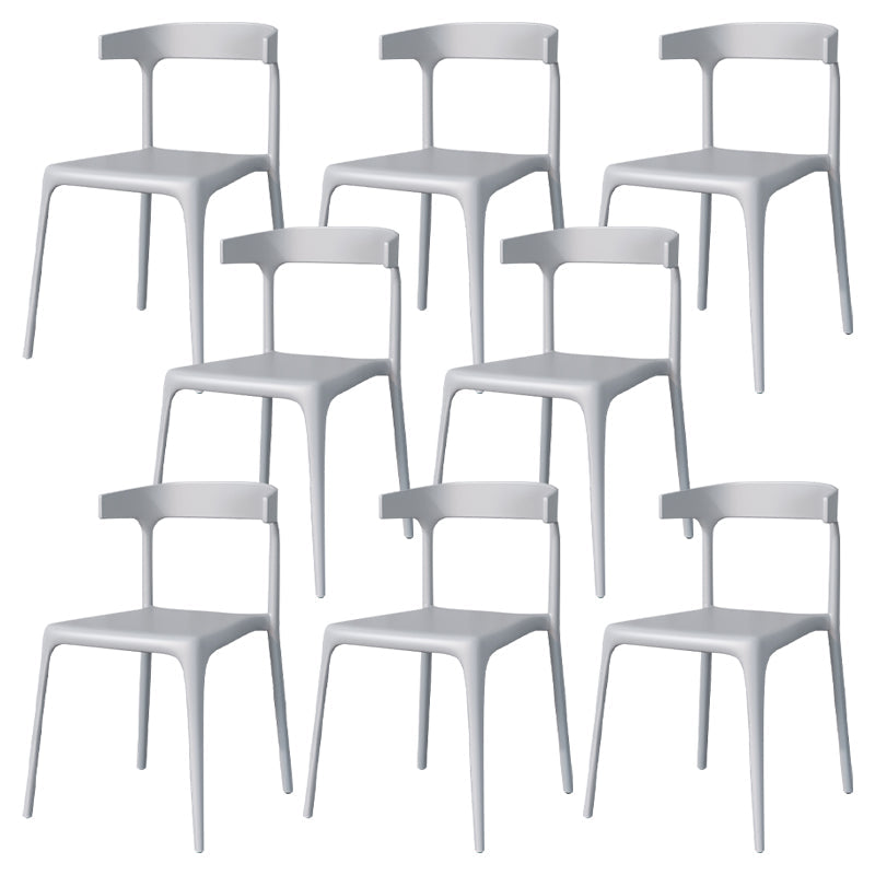 Nordic Stackable Backrest Acrylic Chair with Acrylic Legs for Dining Room