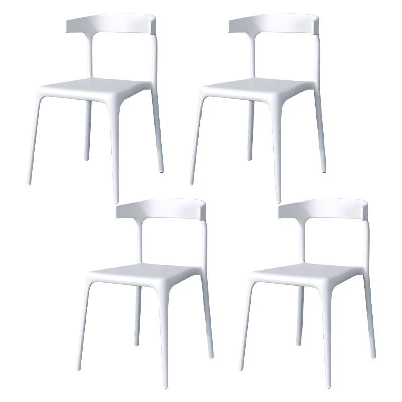 Nordic Stackable Backrest Acrylic Chair with Acrylic Legs for Dining Room