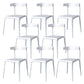 Nordic Stackable Backrest Acrylic Chair with Acrylic Legs for Dining Room