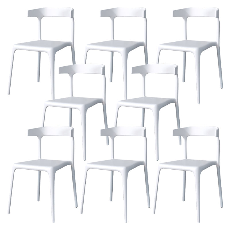 Nordic Stackable Backrest Acrylic Chair with Acrylic Legs for Dining Room