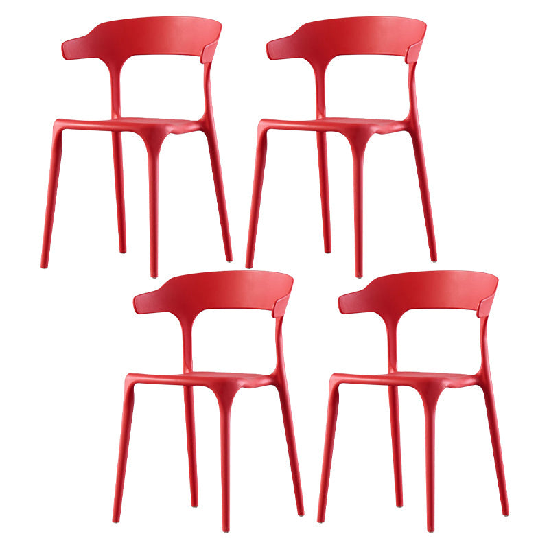 Nordic Stackable Backrest Acrylic Chair with Acrylic Legs for Dining Room