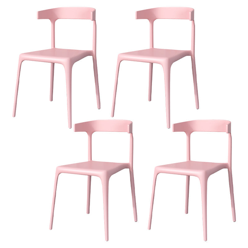 Nordic Stackable Backrest Acrylic Chair with Acrylic Legs for Dining Room