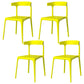 Nordic Stackable Backrest Acrylic Chair with Acrylic Legs for Dining Room