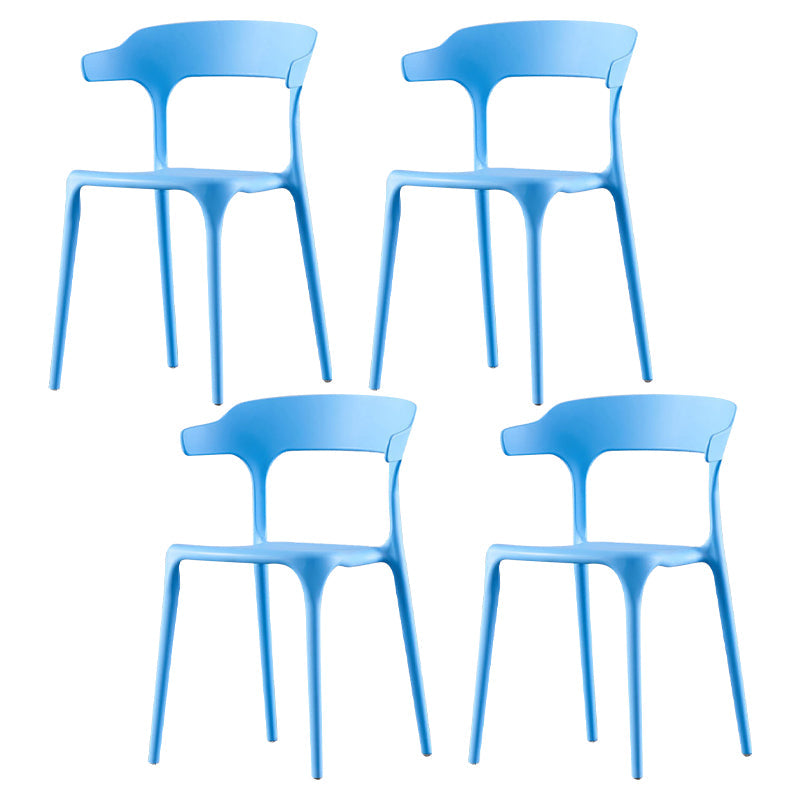 Nordic Stackable Backrest Acrylic Chair with Acrylic Legs for Dining Room