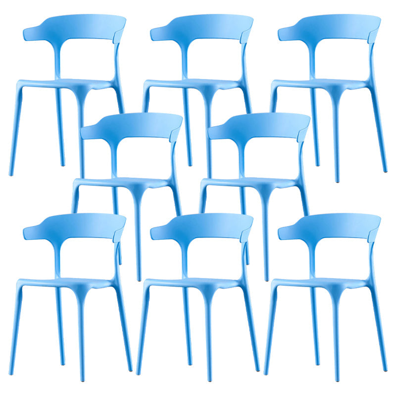 Nordic Stackable Backrest Acrylic Chair with Acrylic Legs for Dining Room