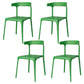 Nordic Stackable Backrest Acrylic Chair with Acrylic Legs for Dining Room