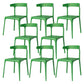 Nordic Stackable Backrest Acrylic Chair with Acrylic Legs for Dining Room
