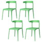 Nordic Stackable Backrest Acrylic Chair with Acrylic Legs for Dining Room