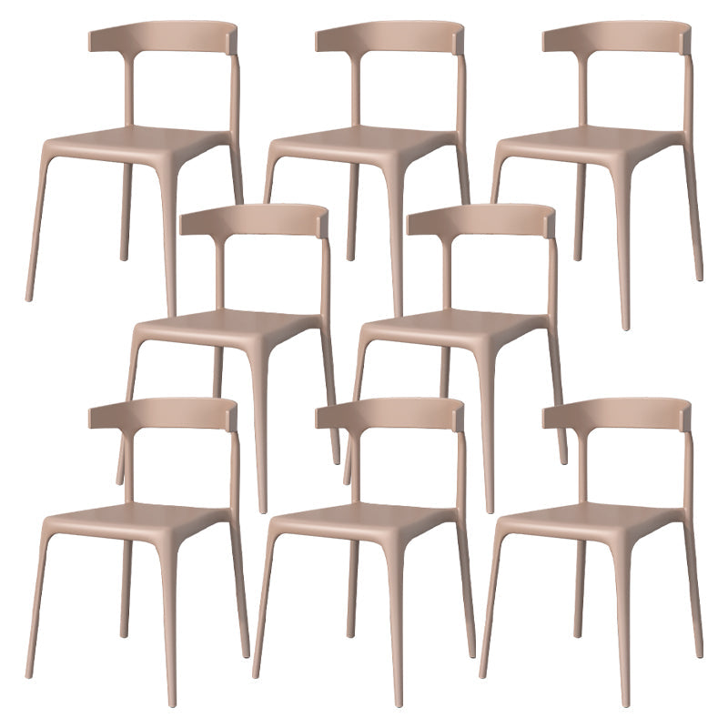 Nordic Stackable Backrest Acrylic Chair with Acrylic Legs for Dining Room
