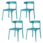Nordic Stackable Backrest Acrylic Chair with Acrylic Legs for Dining Room