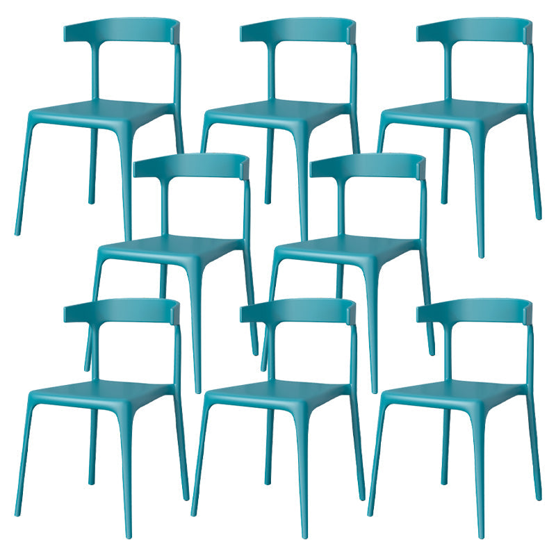 Nordic Stackable Backrest Acrylic Chair with Acrylic Legs for Dining Room