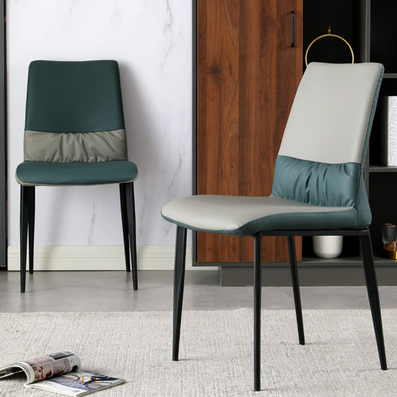 Nordische Armlehne Rückenlehne Kissenstuhl mit Metallbeinen für Esszimmer