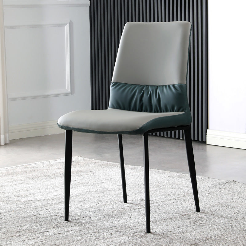 Nordische Armlehne Rückenlehne Kissenstuhl mit Metallbeinen für Esszimmer