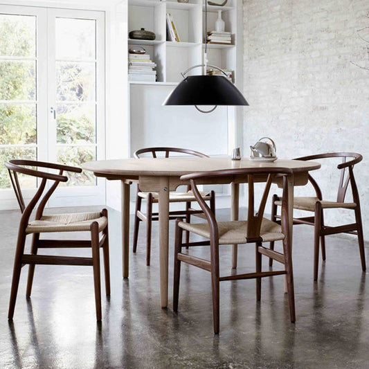 Silla de comedor de marco de madera sólida silla interior moderna para comedor