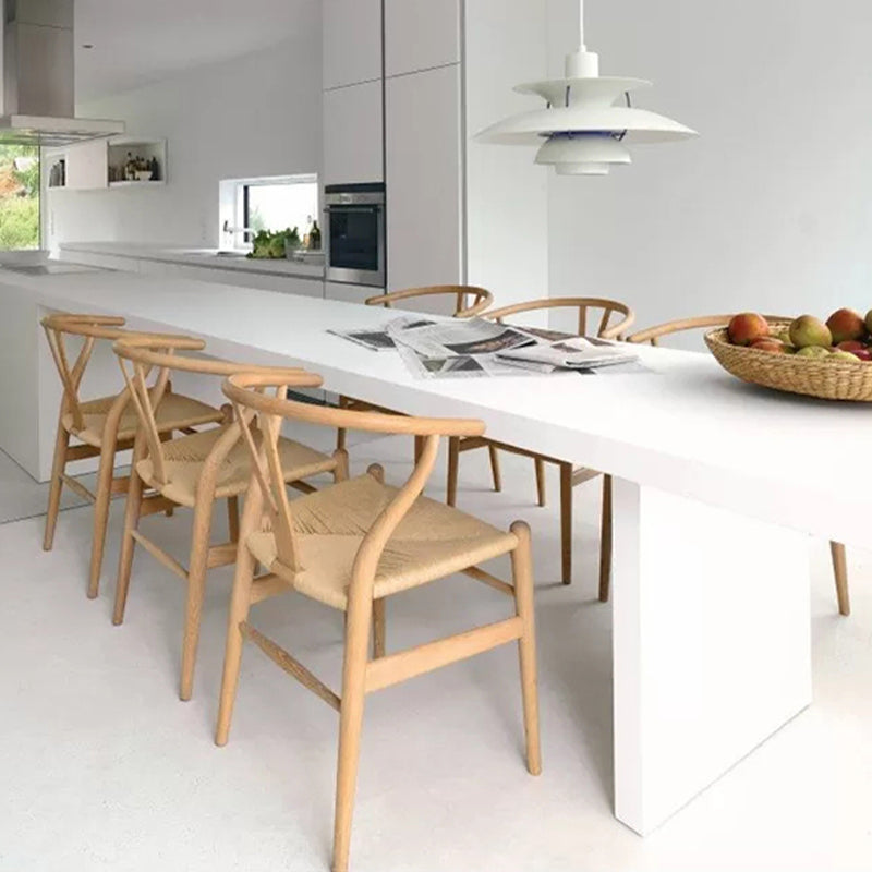 Massives Holzrahmen Essarm Stuhl Moderner Innenstuhl für Esszimmer