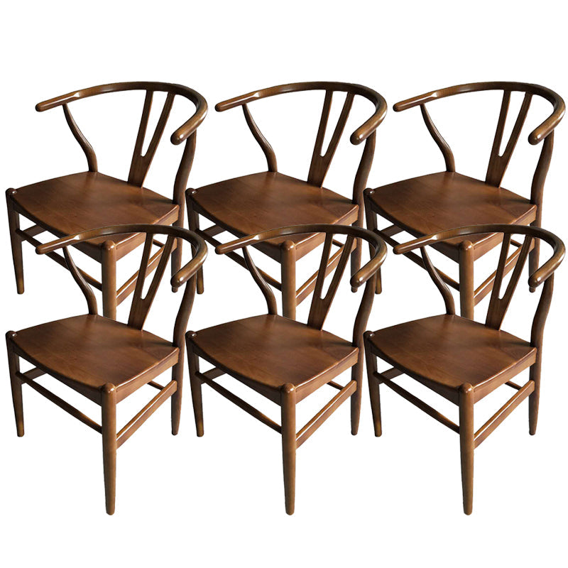 Massives Holzrahmen Essarm Stuhl Moderner Innenstuhl für Esszimmer