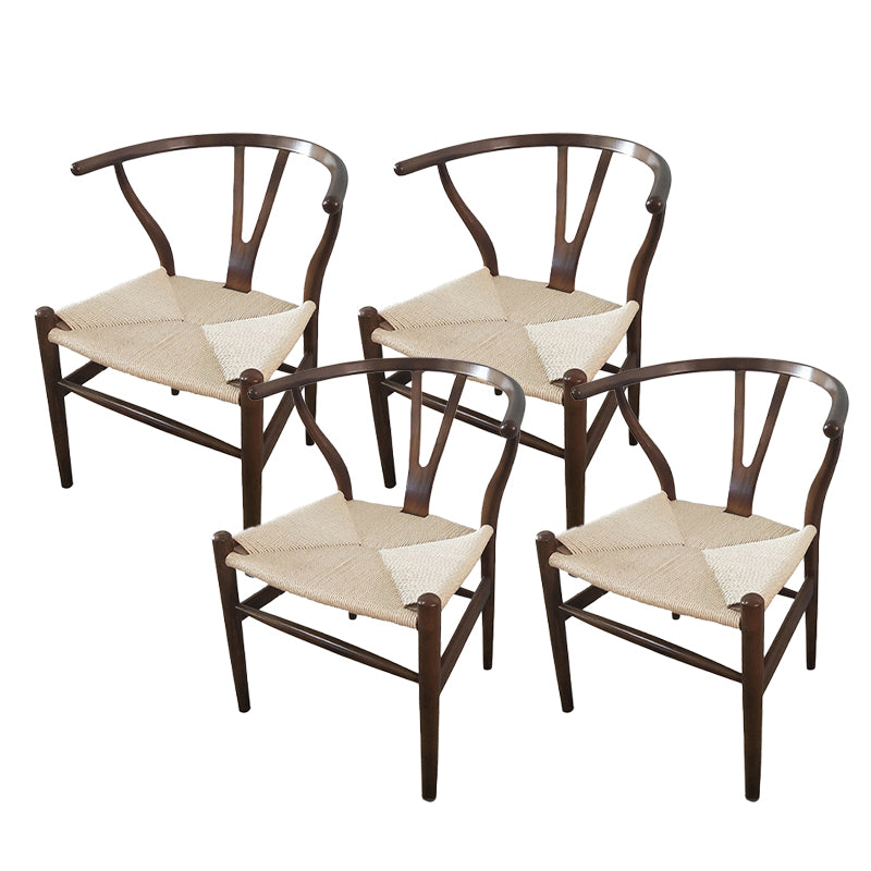 Massives Holzrahmen Essarm Stuhl Moderner Innenstuhl für Esszimmer