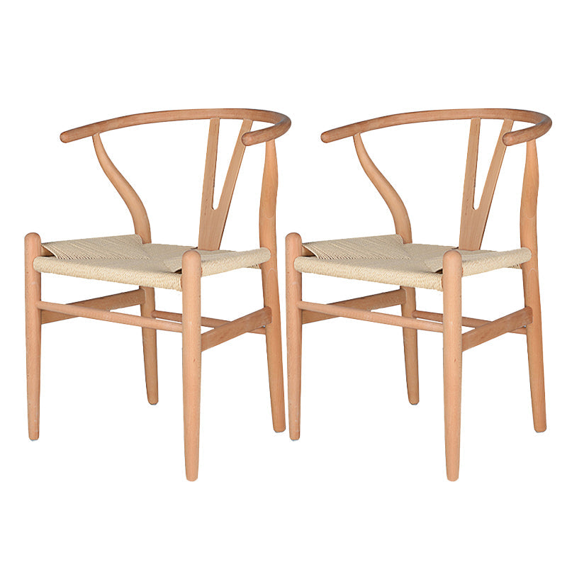 Massives Holzrahmen Essarm Stuhl Moderner Innenstuhl für Esszimmer