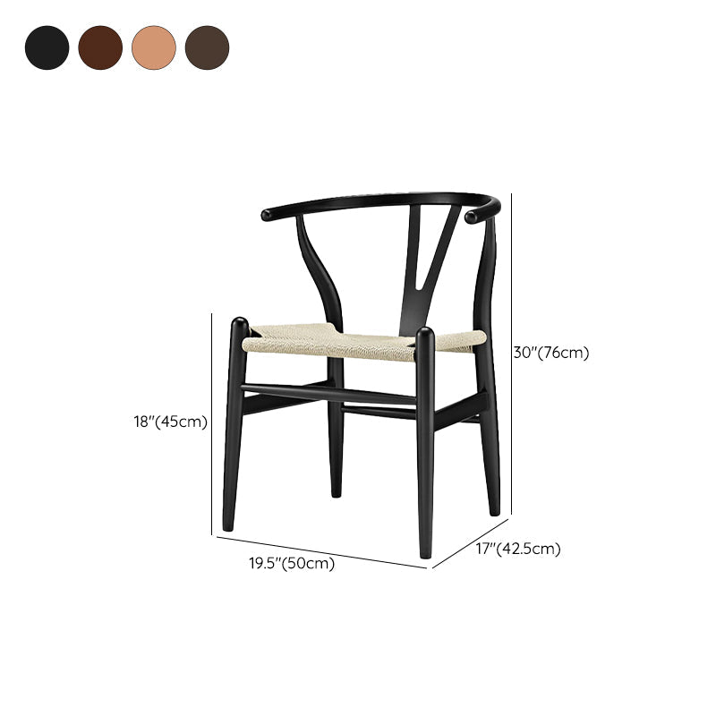 Massives Holzrahmen Essarm Stuhl Moderner Innenstuhl für Esszimmer