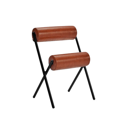 Nordic Stapelable Rückenlehne Kissenstuhl mit Metallbeinen für Wohnzimmer