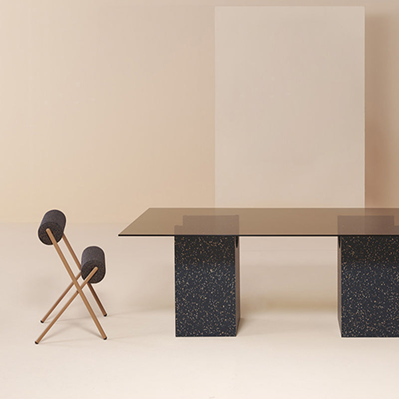 Nordic Stapelable Rückenlehne Kissenstuhl mit Metallbeinen für Wohnzimmer